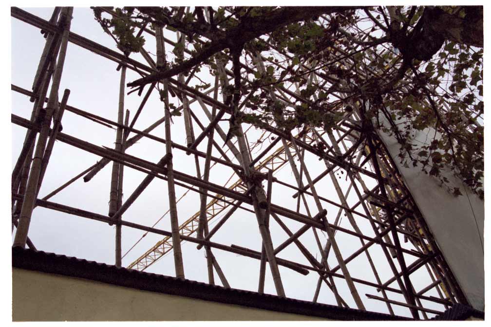 Bamboo scaffolding