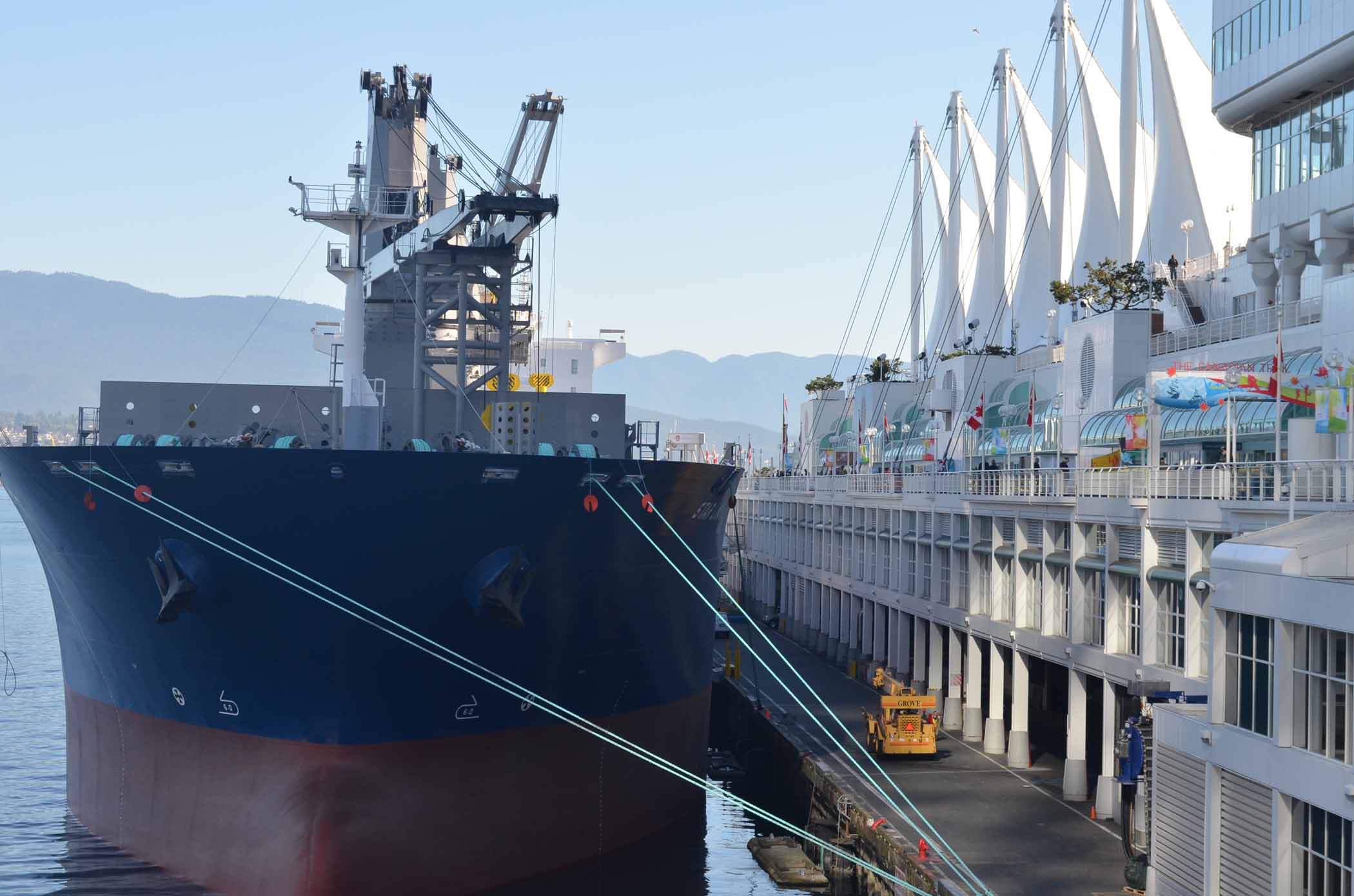 Ship Moored at Vancouver Canada Place