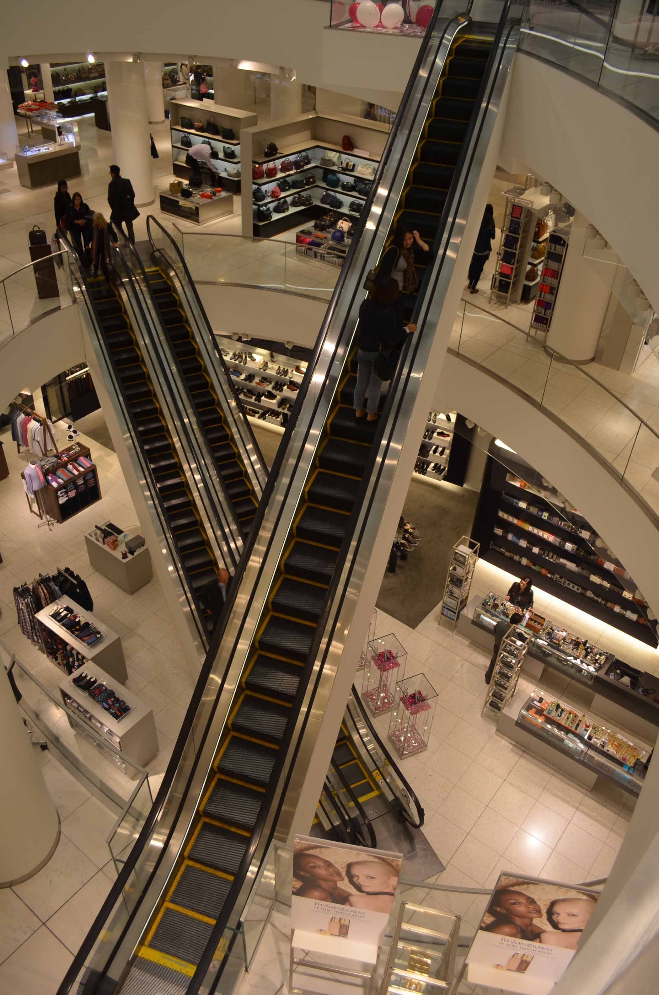 Shopping Mall Escalators in Vancouver